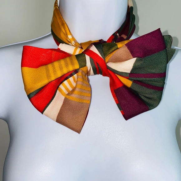 Beautiful Unisex Vintage Plaid Sash Style Scarf - Picture 8 of 9